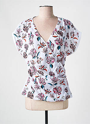 Top stretch manches courtes blanc SALSA femme