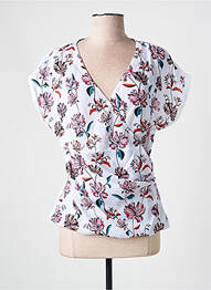 Top stretch manches courtes blanc SALSA femme