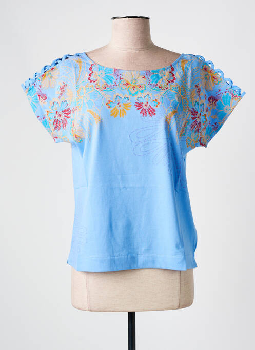 T-shirt bleu DESIGUAL pour femme