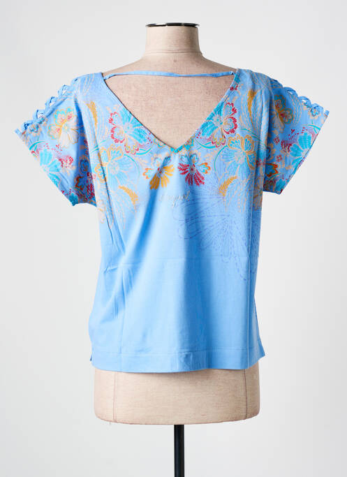 T-shirt bleu DESIGUAL pour femme