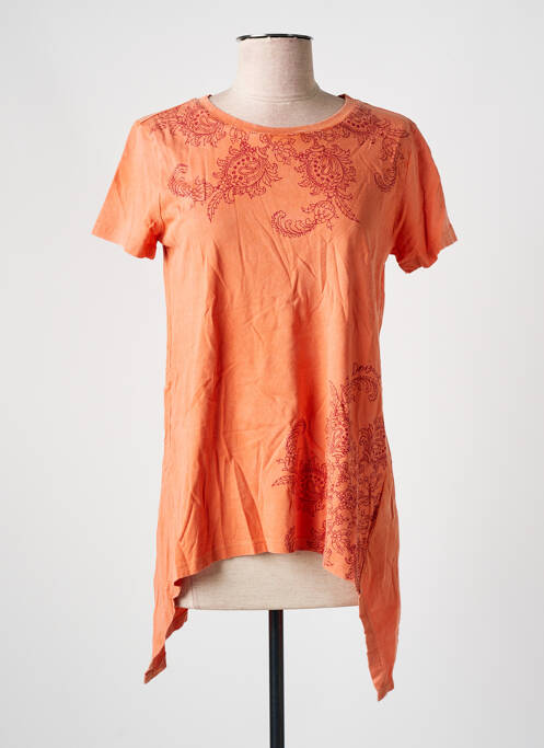 T-shirt orange DESIGUAL pour femme