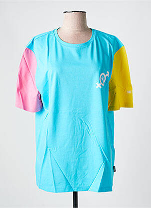 T-shirt coupe droite manches courtes bleu DESIGUAL femme
