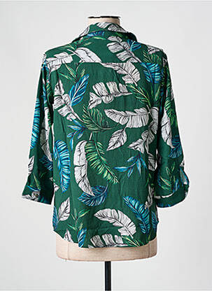 Chemisier tissage crêpe manches 3/4 vert SALSA femme