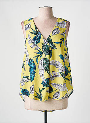 Blouse imprimé fantaisie sans manche jaune SALSA femme