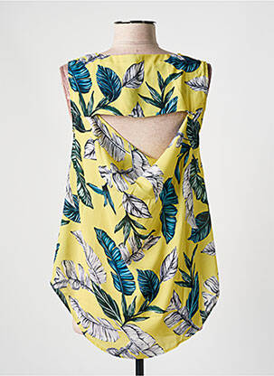Blouse imprimé fantaisie sans manche jaune SALSA femme
