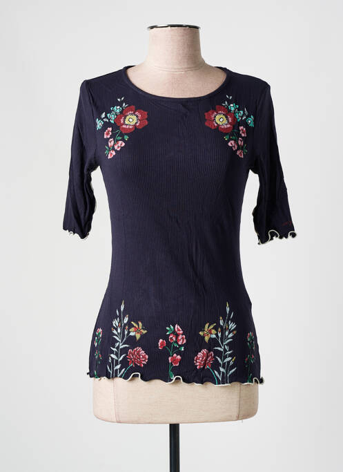 T-shirt bleu DESIGUAL pour femme