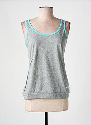 Débardeur stretch sans manche gris UMBRO femme
