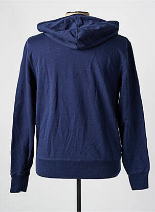 Sweat-shirt à capuche tissage jersey manches longues bleu EDEN PARK homme