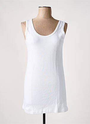 Débardeur stretch sans manche blanc MOULIN NEUF femme