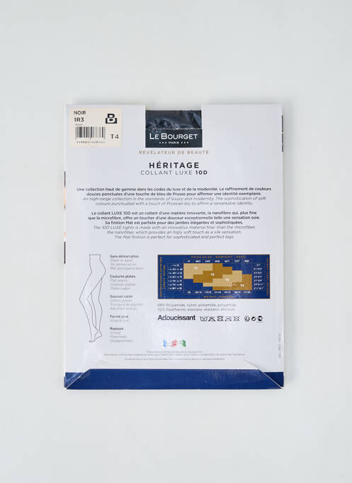 Collants noir LE BOURGET pour femme