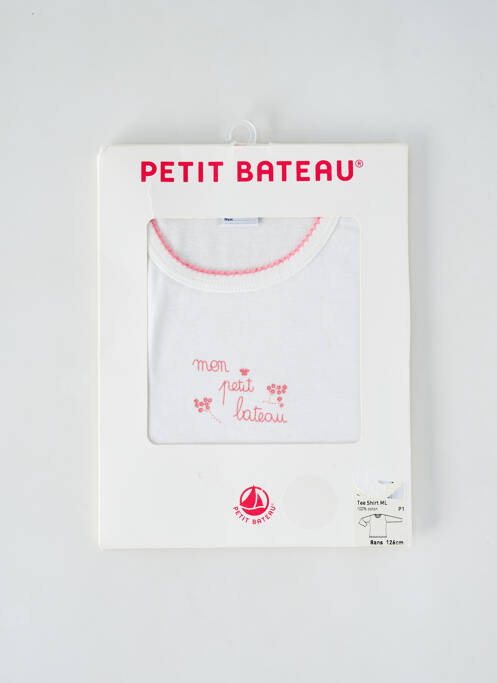 T-shirt blanc PETIT BATEAU pour fille