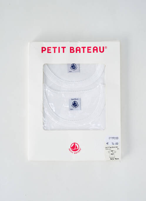 T-shirt blanc PETIT BATEAU pour fille