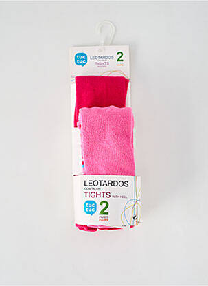 Collants imprimé fantaisie rose TUC TUC fille