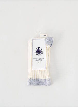 Chaussettes effet matière satinée argent PETIT BATEAU fille