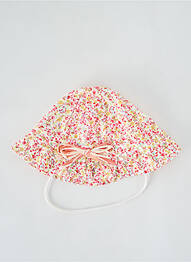 Chapeau imprimé fleurs beige CHAPEAUX BOYER fille