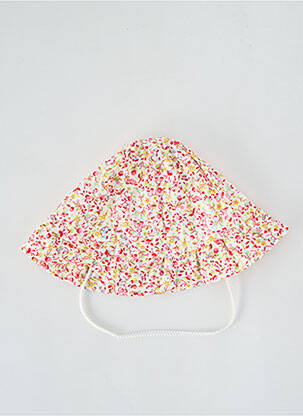 Chapeau imprimé fleurs beige CHAPEAUX BOYER fille