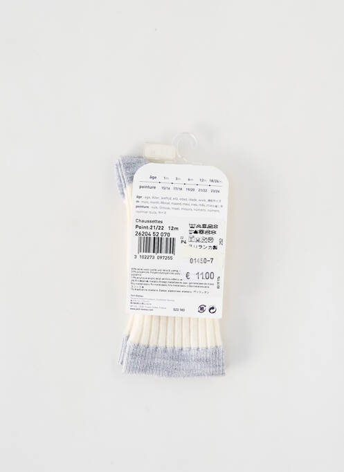 Chaussettes argent PETIT BATEAU pour fille