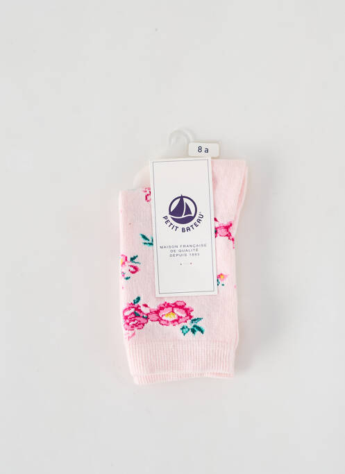 Chaussettes rose PETIT BATEAU pour fille