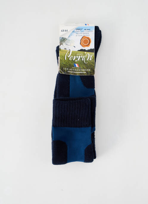 Chaussettes bleu PERRIN pour homme