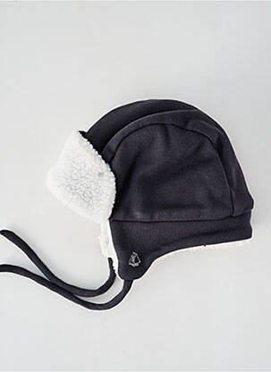 Bonnet fermeture liens à nouer noir PETIT BATEAU enfant