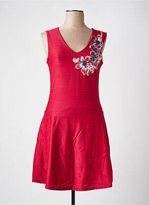 Robe courte sans manche sans manche rouge DESIGUAL femme