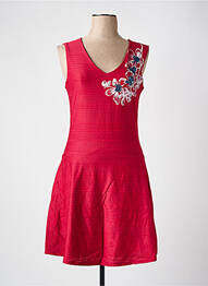 Robe courte sans manche sans manche rouge DESIGUAL femme