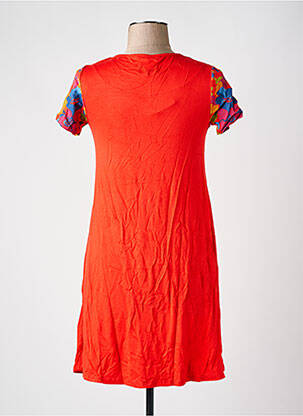 Robe courte manches courtes manches courtes orange DESIGUAL femme