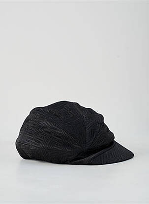 Casquette effet matière satinée noir TAFFTA femme