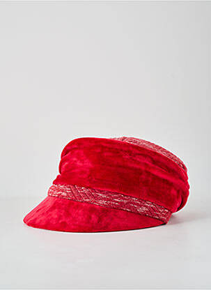 Casquette tissage velours rouge TAFFTA femme