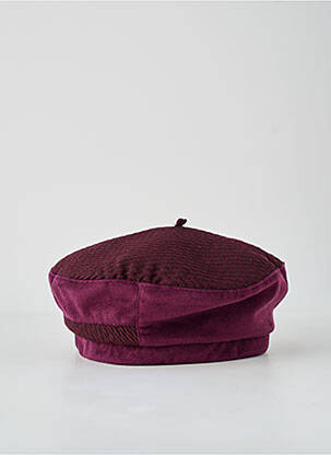 Bonnet forme béret violet TAFFTA femme