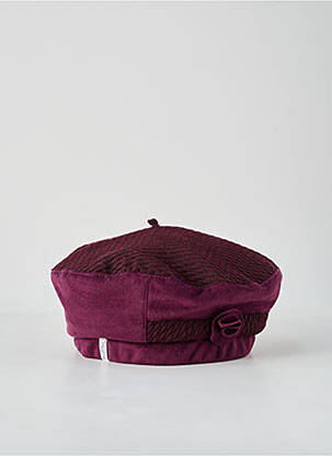 Bonnet forme béret violet TAFFTA femme