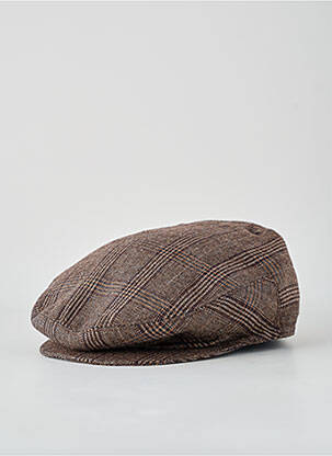 Casquette tissage pied de poule marron MTM homme