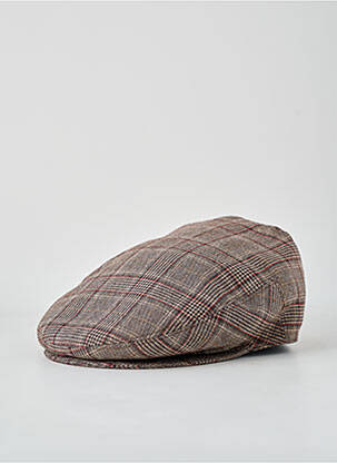 Casquette tissage pied de poule marron MTM homme