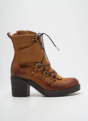 Bottines/boots matière lisse talon de 4 à 6cm marron METAMORF'OSE femme