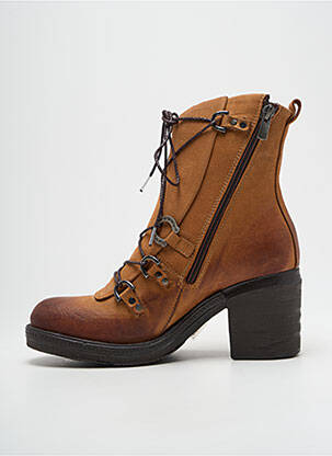 Bottines/boots matière lisse talon de 4 à 6cm marron METAMORF'OSE femme