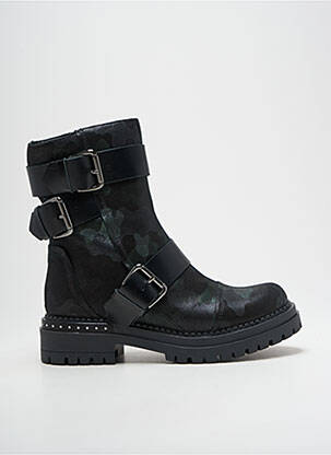 Bottines/boots matière lisse talon de 4 à 6cm vert METAMORF'OSE femme