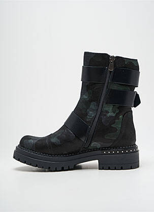 Bottines/boots matière lisse talon de 4 à 6cm vert METAMORF'OSE femme