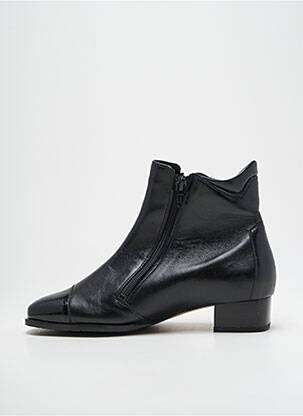 Bottines/boots matière lisse talon plat jusqu'à 3cm noir HASSIA femme
