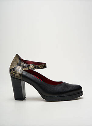 Escarpins tissage satiné talon de 7 à 9cm noir JOSE SAENZ femme