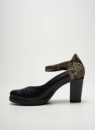 Escarpins tissage satiné talon de 7 à 9cm noir JOSE SAENZ femme