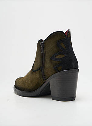 Bottines/boots nubuck talon de 7 à 9cm vert JOSE SAENZ femme