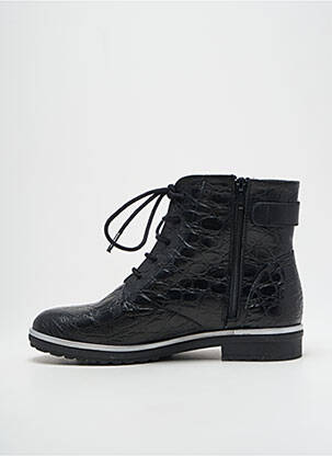 Bottines/boots tissage satiné talon plat jusqu'à 3cm noir ROSEWOOD femme