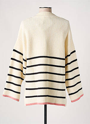 Pull col v manches longues beige SOAKED IN LUXURY femme