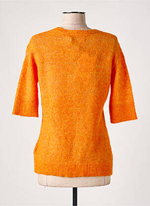 Pull coupe cintrée manches 3/4 orange CULTURE femme