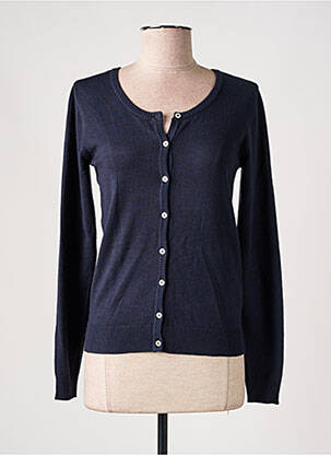 Gilet manches longues coupe cintrée bleu CULTURE femme