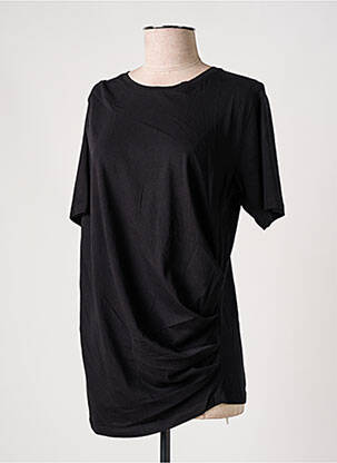 T-shirt coupe droite manches courtes noir CULTURE femme
