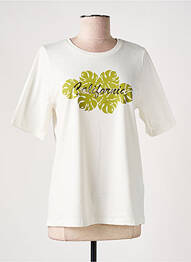 T-shirt coupe droite manches courtes blanc CULTURE femme