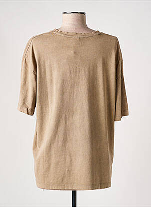 T-shirt coupe droite manches courtes beige CULTURE femme