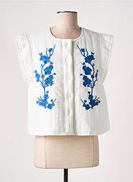 Veste casual col rond blanc CULTURE femme