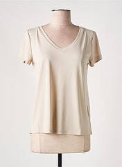 T-shirt beige SOAKED IN LUXURY pour femme seconde vue